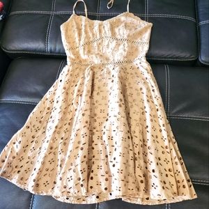 Venus Tan Eyelet Dress Size 10